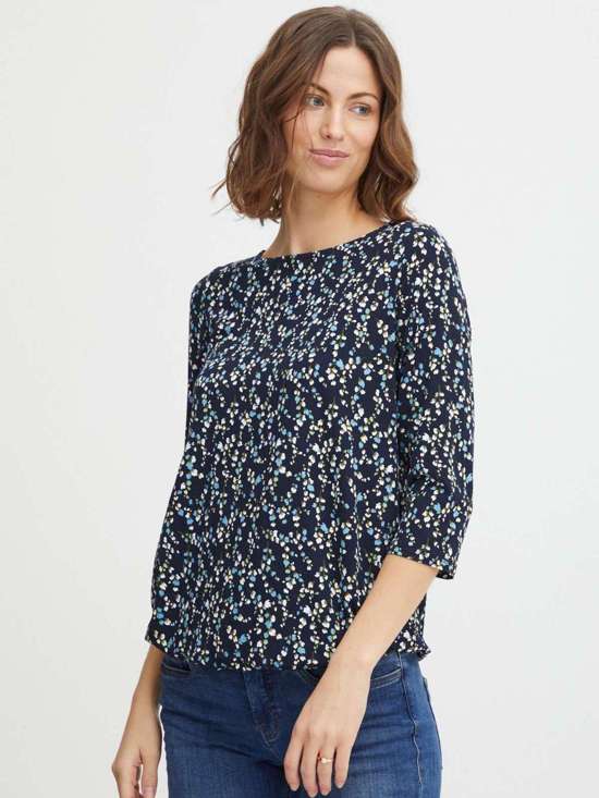 синий узорчатый