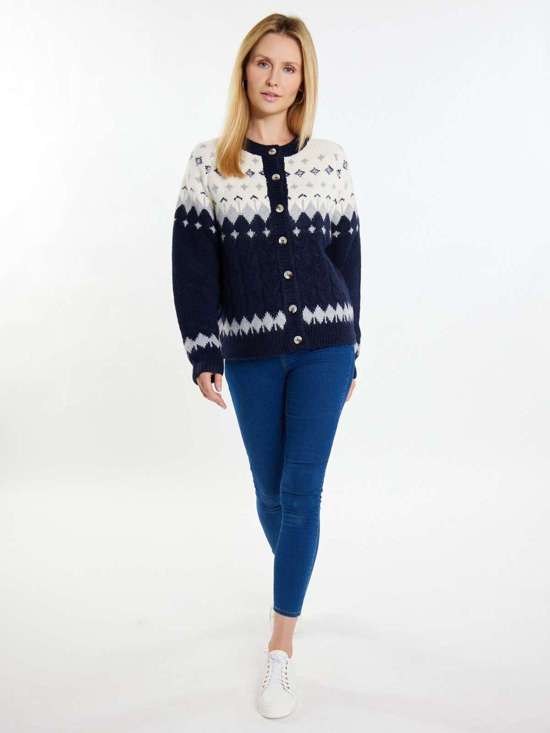 синий морской с рисунком