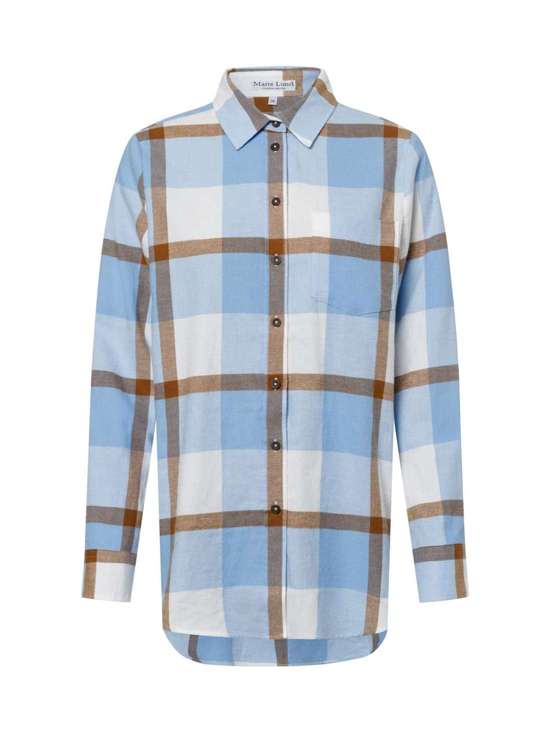 морской синий в клетку