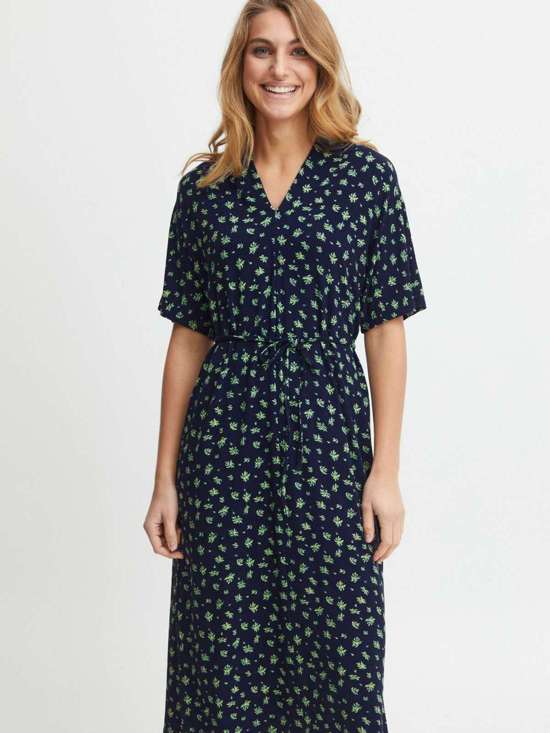 синий узорчатый