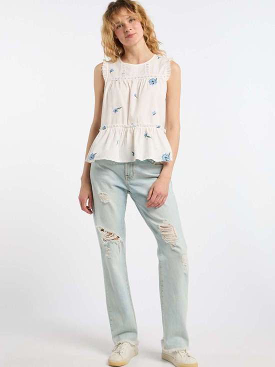 синий узорчатый