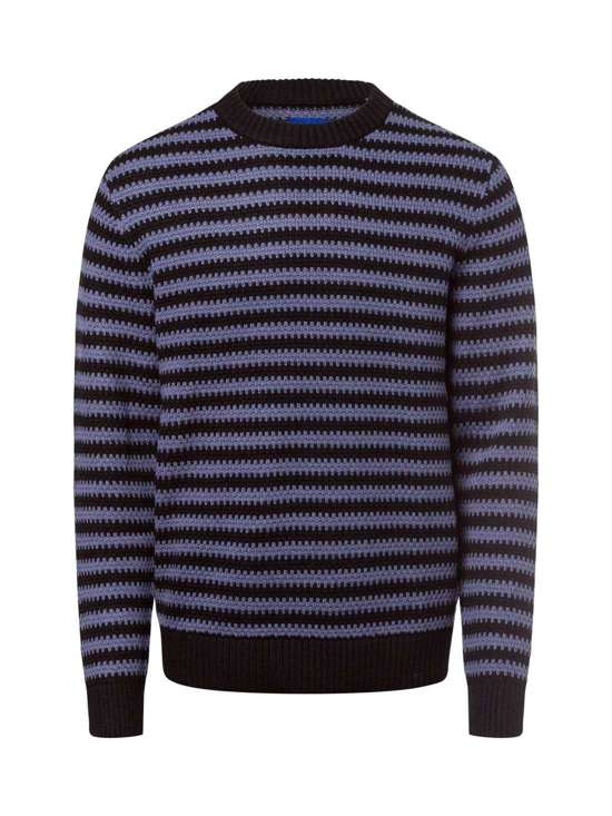 schwarz blau gestreift