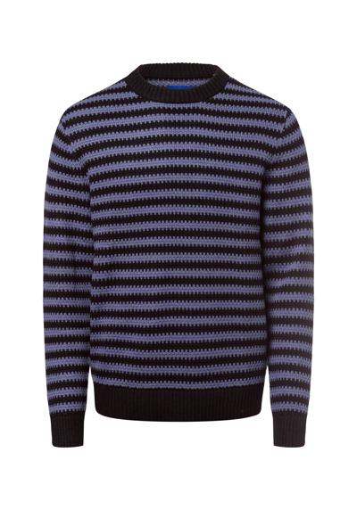 schwarz blau gestreift