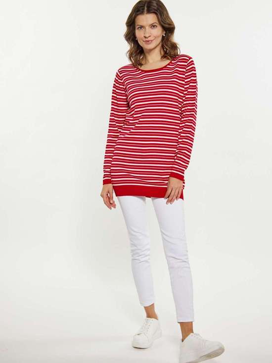 красный в полоску