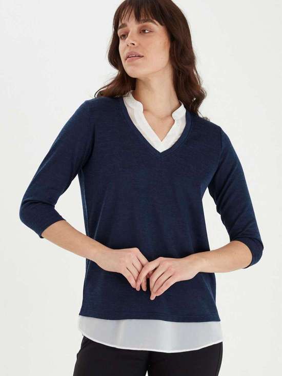 синий морской мелированный