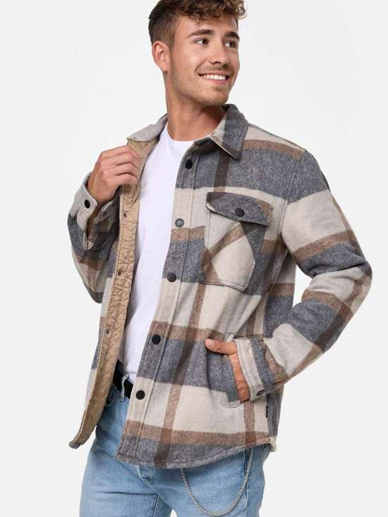 серый в клетку