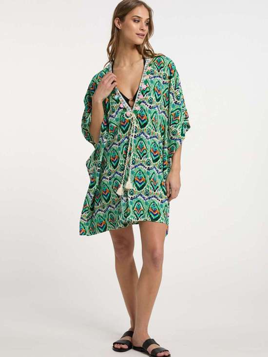 зеленый узорчатый