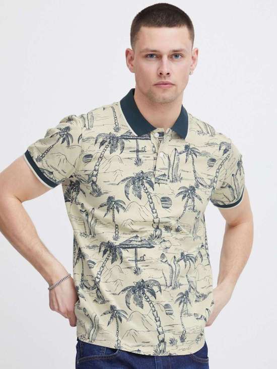 синий узорчатый