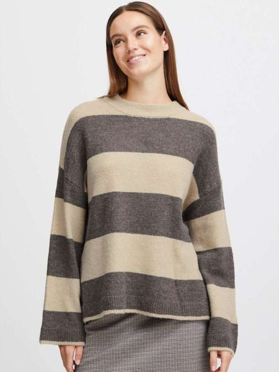 бежевый в полоску