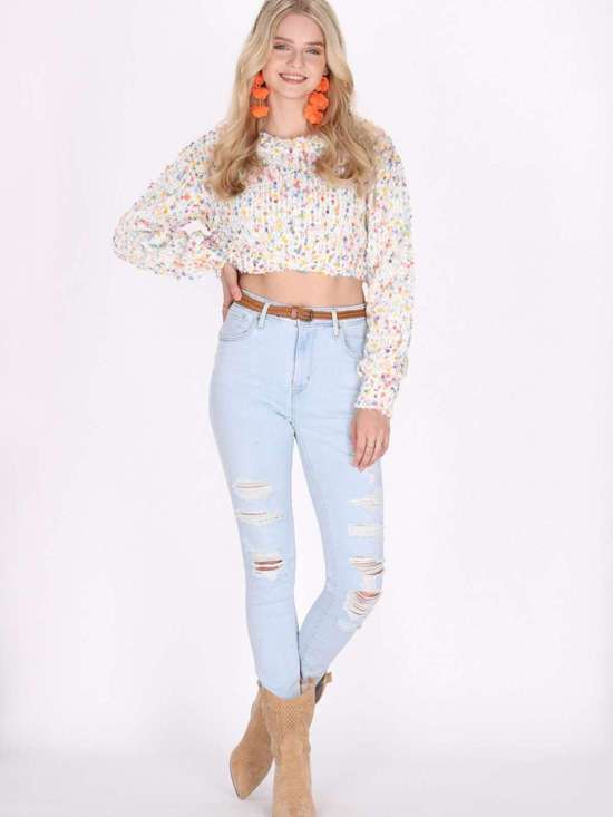 экрю в горошек