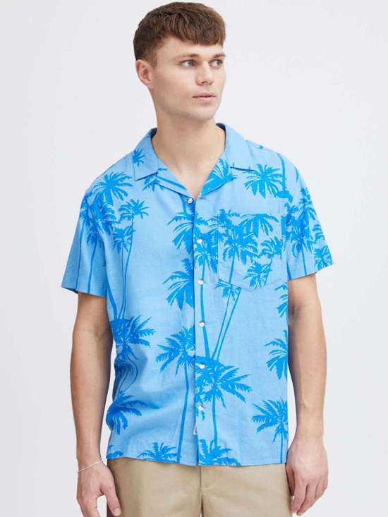 синий узорчатый