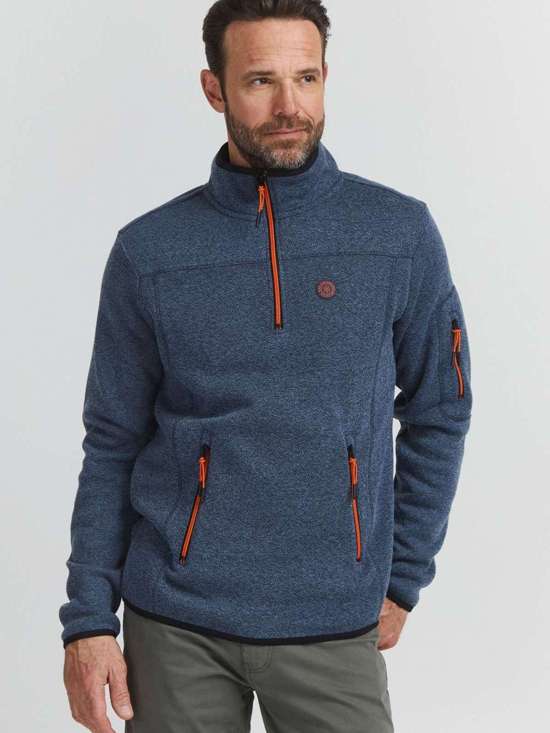 синий морской мелированный