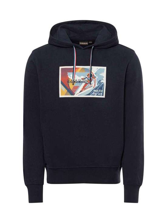 синий морской с рисунком