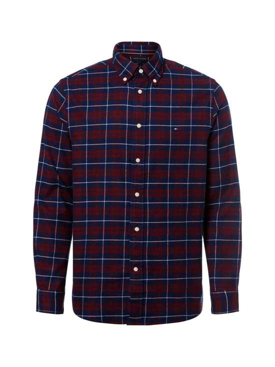 бордовый в клетку