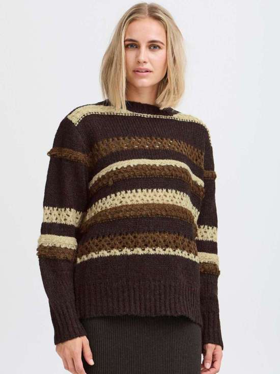 коричневый в полоску