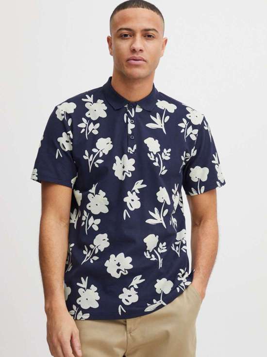 синий узорчатый