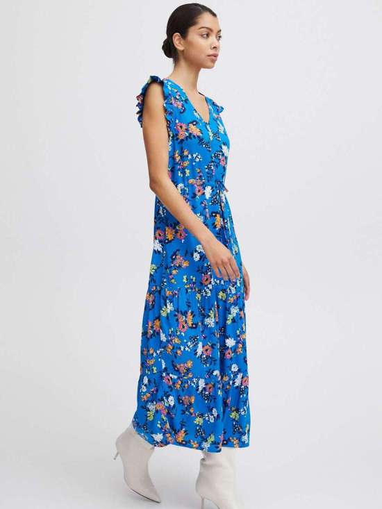 синий узорчатый