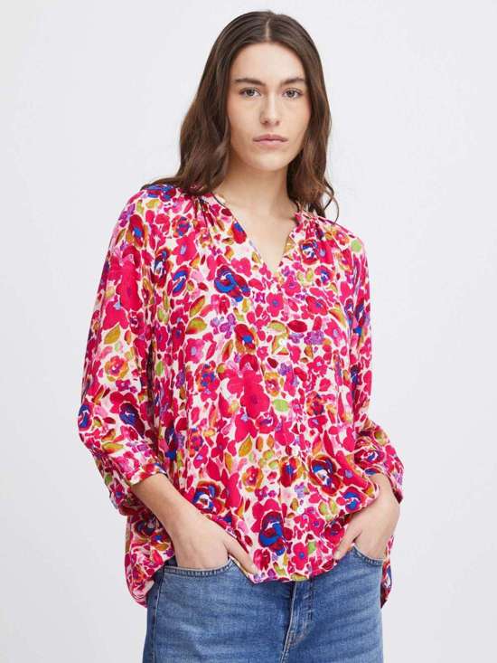 ярко-розовый узорчатый