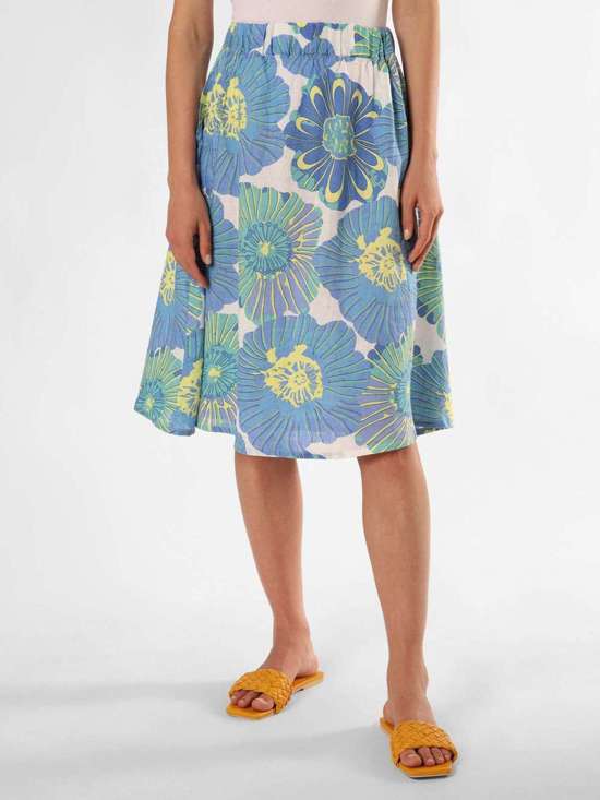 синий узорчатый