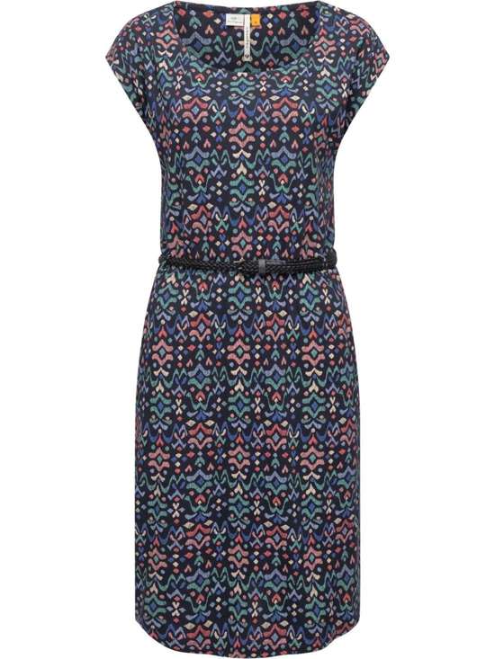 синий морской с рисунком