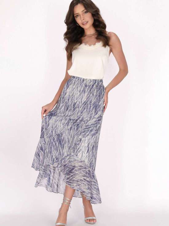 синий узорчатый