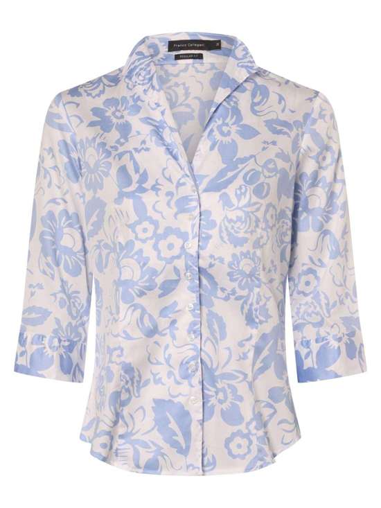 weiß hellblau gemustert