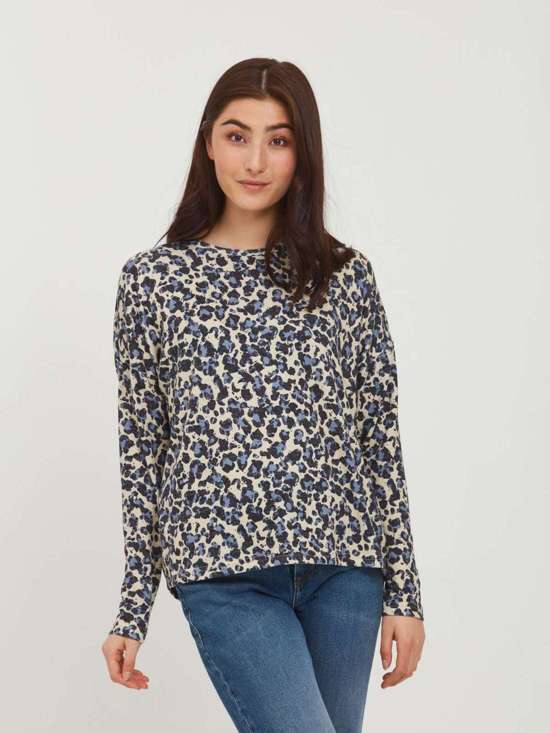 синий узорчатый