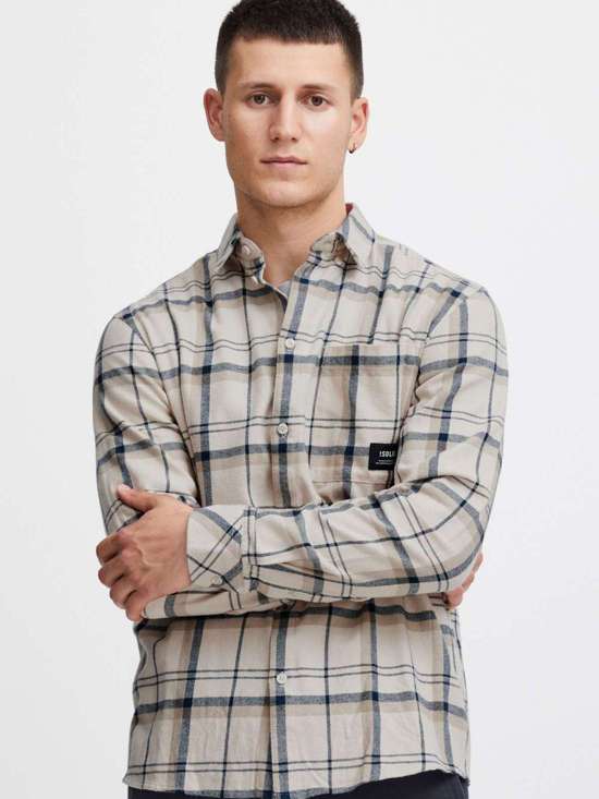 бежевый клетчатый