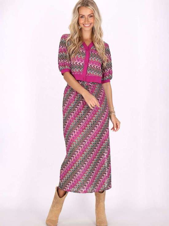 ярко-розовый в полоску