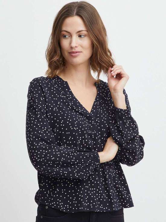 синий морской с рисунком