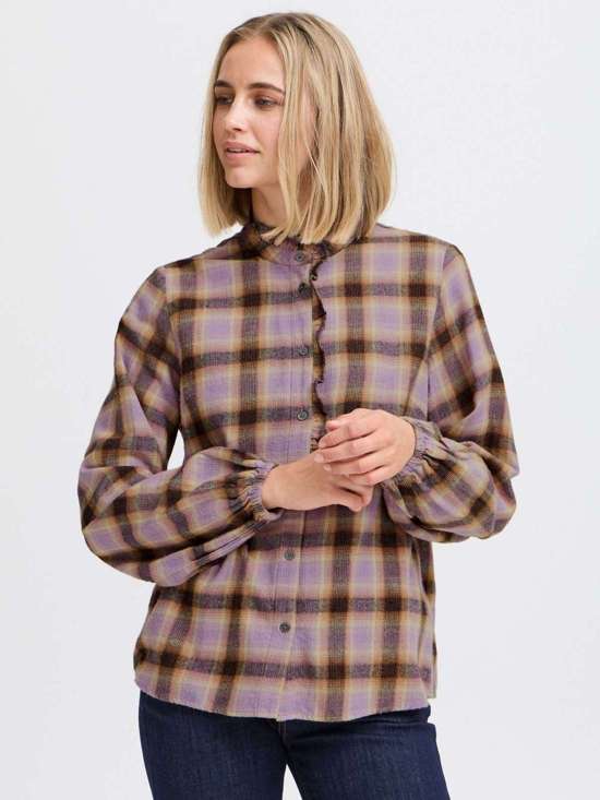 сиреневый в клетку