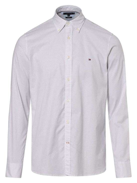 weiß marine gemustert