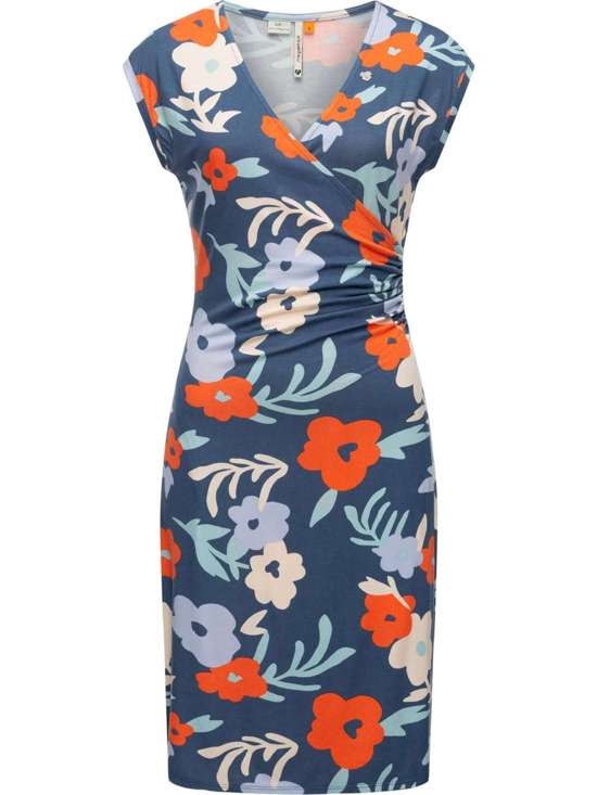 голубой узорчатый