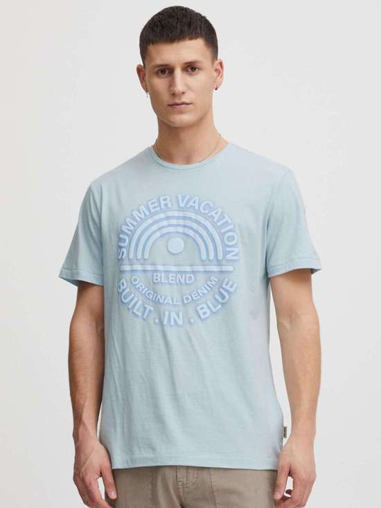 синий узорчатый