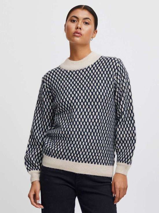 синий узорчатый