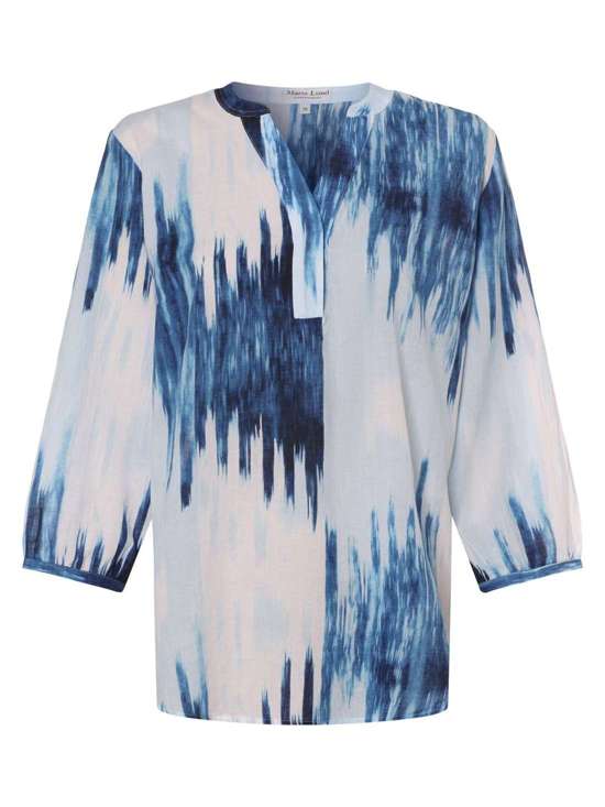 weiß hellblau gemustert