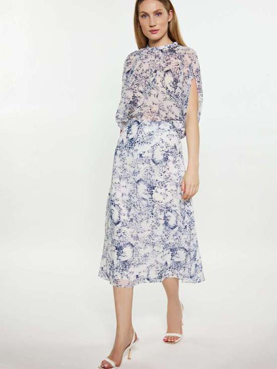 синий морской с рисунком