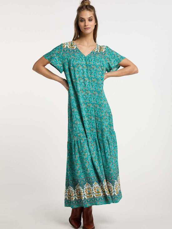 бирюзовый узорчатый