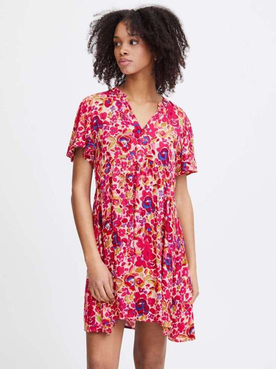 ярко-розовый узорчатый