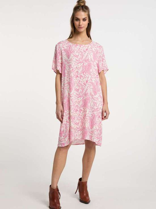 ярко-розовый узорчатый