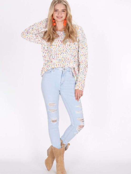 экрю в горошек