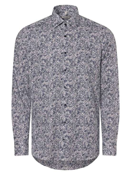 синий морской с рисунком