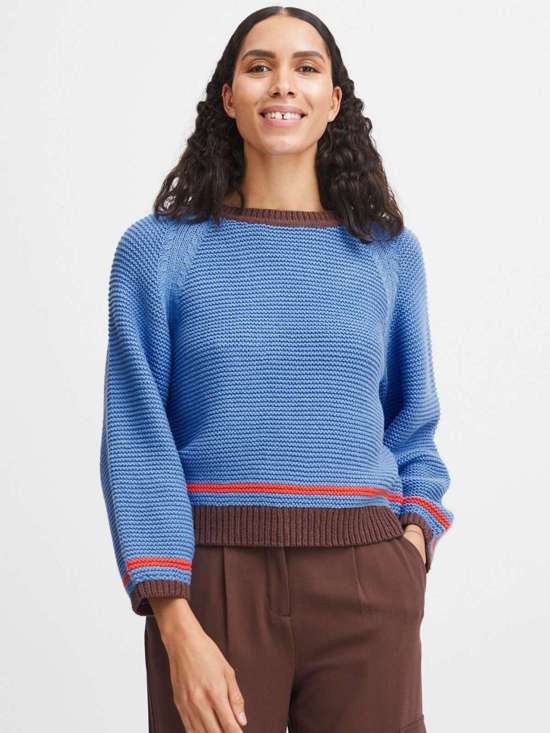 синий узорчатый