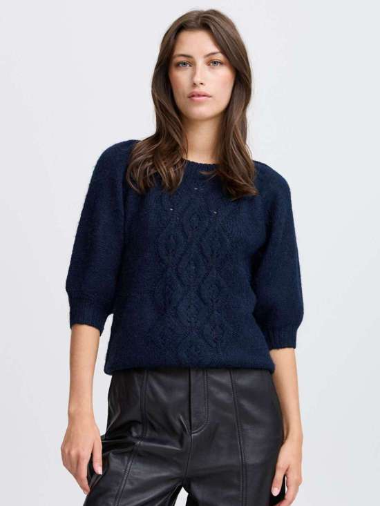 синий узорчатый