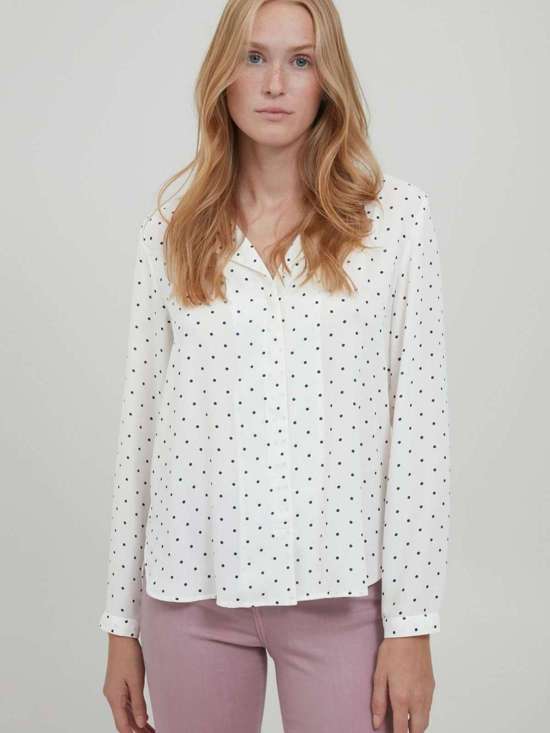 белый в горошек