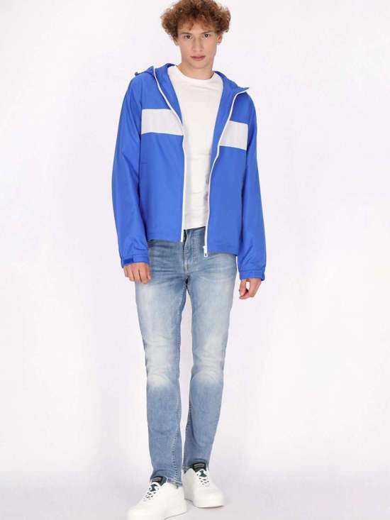 синий клетчатый