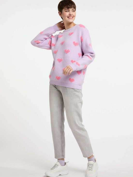 сиреневый узорчатый