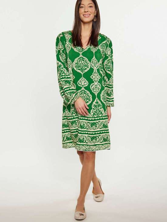 зеленый узорчатый