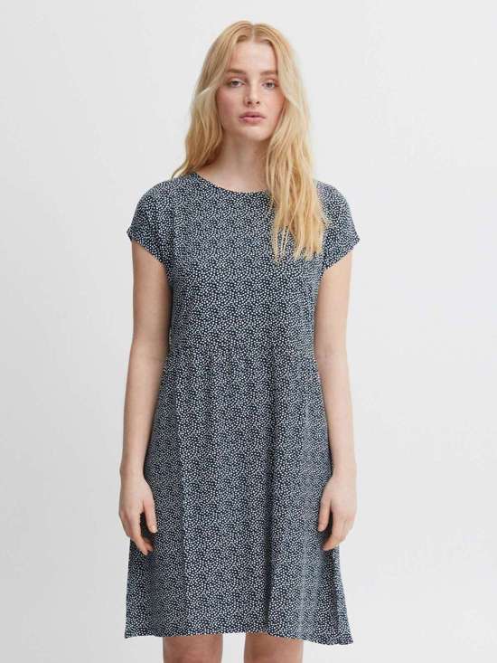 синий узорчатый