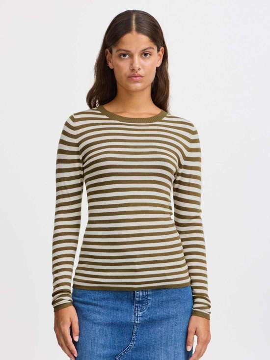 оливковый в полоску